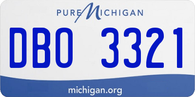 MI license plate DBO3321