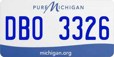 MI license plate DBO3326