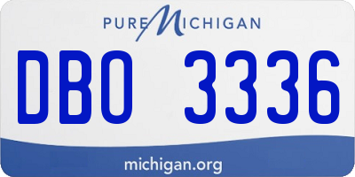 MI license plate DBO3336
