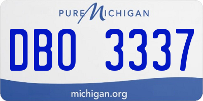 MI license plate DBO3337