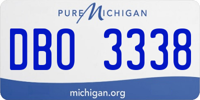 MI license plate DBO3338