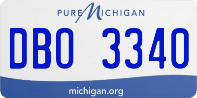 MI license plate DBO3340