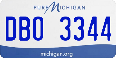 MI license plate DBO3344