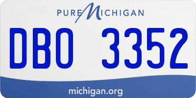 MI license plate DBO3352