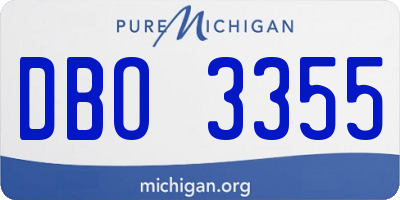 MI license plate DBO3355