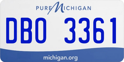 MI license plate DBO3361