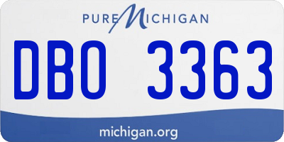 MI license plate DBO3363