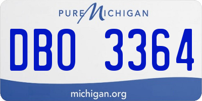 MI license plate DBO3364