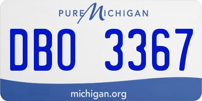 MI license plate DBO3367