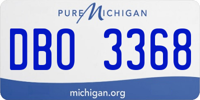 MI license plate DBO3368
