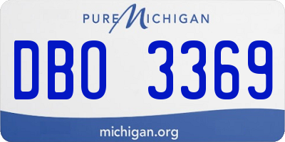 MI license plate DBO3369