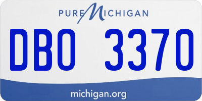 MI license plate DBO3370