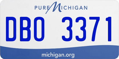 MI license plate DBO3371