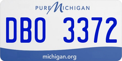 MI license plate DBO3372