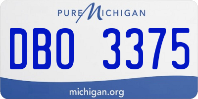 MI license plate DBO3375