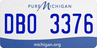 MI license plate DBO3376