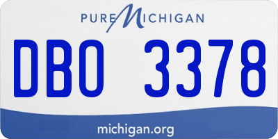 MI license plate DBO3378