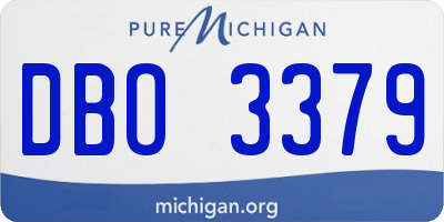 MI license plate DBO3379