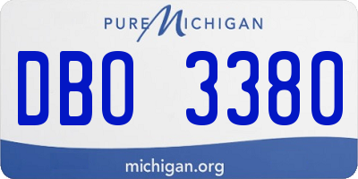 MI license plate DBO3380