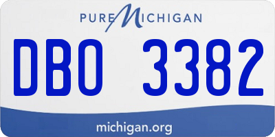 MI license plate DBO3382