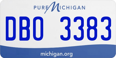 MI license plate DBO3383