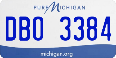 MI license plate DBO3384