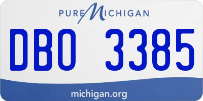 MI license plate DBO3385