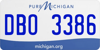 MI license plate DBO3386