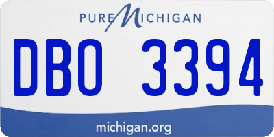 MI license plate DBO3394