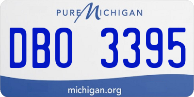 MI license plate DBO3395