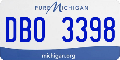 MI license plate DBO3398