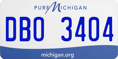 MI license plate DBO3404