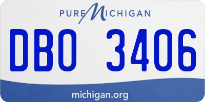 MI license plate DBO3406