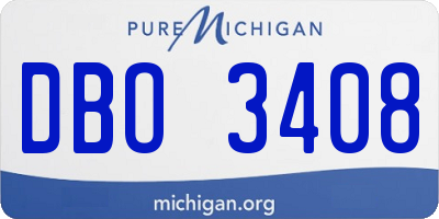 MI license plate DBO3408