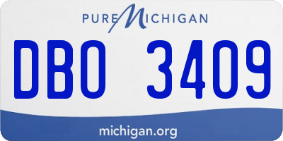 MI license plate DBO3409