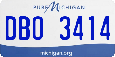 MI license plate DBO3414