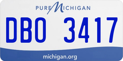 MI license plate DBO3417
