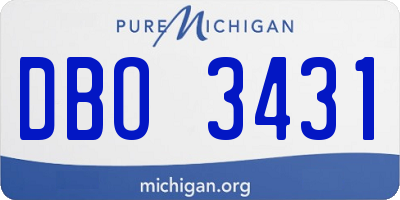 MI license plate DBO3431
