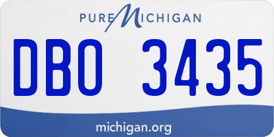 MI license plate DBO3435
