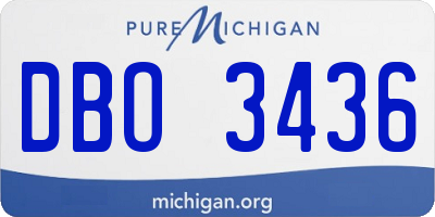 MI license plate DBO3436