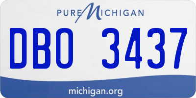 MI license plate DBO3437