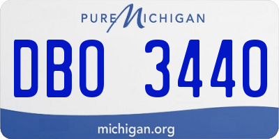 MI license plate DBO3440
