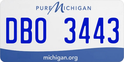 MI license plate DBO3443
