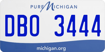 MI license plate DBO3444