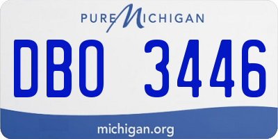 MI license plate DBO3446