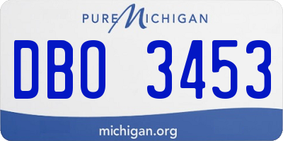 MI license plate DBO3453