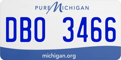 MI license plate DBO3466
