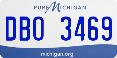 MI license plate DBO3469