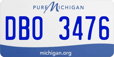 MI license plate DBO3476