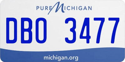 MI license plate DBO3477